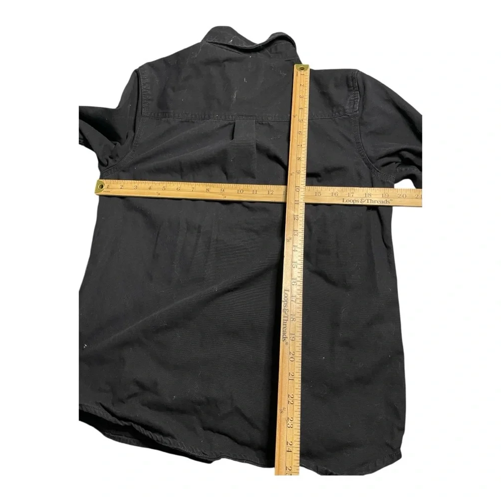 Vans Black Embroidered Utility Jacket XS Floral Button Front Size X-Small - Picture 4 of 12